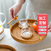 早餐篮越南手工藤编织水果盘果篮面包篮家用点心托盘日式竹编篮子|ms