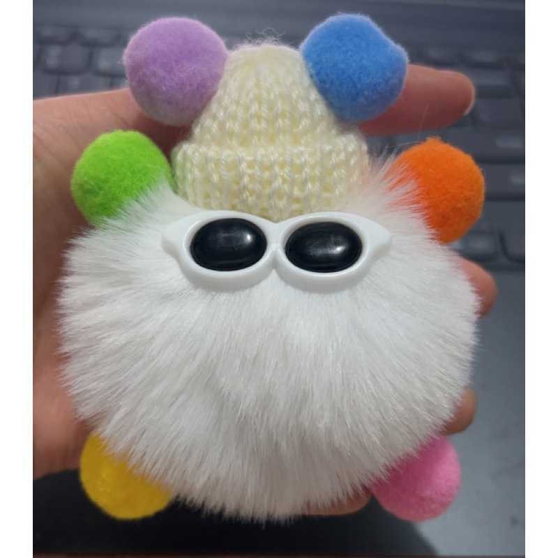 플러시 펜던트 모조 울 연탄 혼합 색상