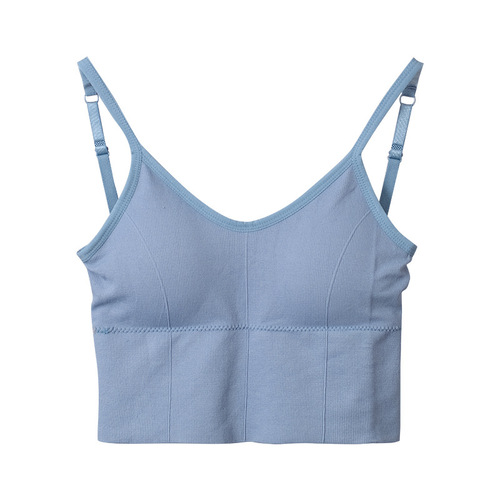 Ins style short vest with breast pads, women's basic new camisole, waist-slimming and beautiful back design