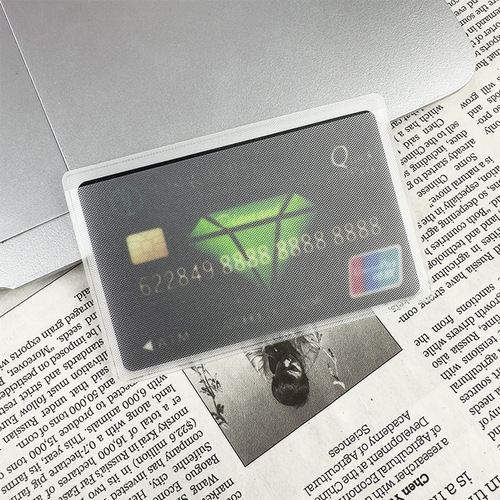 In-stock transparent ID card holder, waterproof protective case, wholesale anti-scratch matte PVC card holder for bank and public transport.