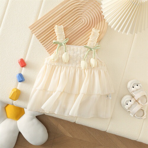 Baby Clothes Summer Puddle Pants Newborn Girl Baby Bodysuit Full Moon 100 Days Princess Puddle Skirt Hairy Summer Outfit