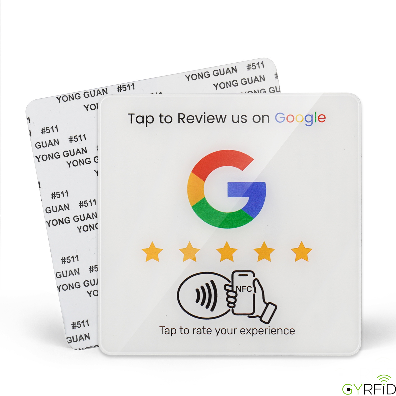 Tabla acrílica NFC tarjeta de comentarios Google NTAG215 chip NFC tarjeta de comidas teléfono móvil toque salto image 10