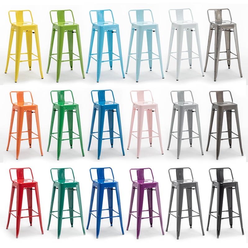 Sillas de bar metálicas y taburetes altos de hierro forjado, venta al por mayor image 49