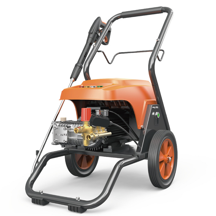 亿力清洗机YLQ9140G关抢停机黄铜泵头手推式工厂清洁用高压水枪