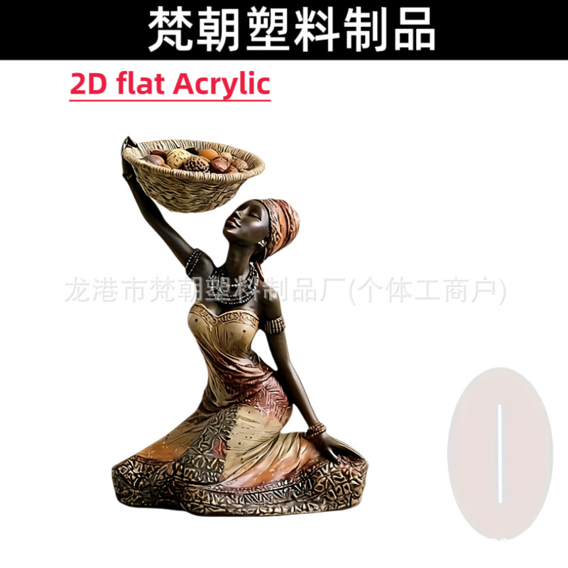Decoración 2D plano 15cm acrílico negro estatua de mujer exótica decoración adornos de escritorio para el hogar image 22