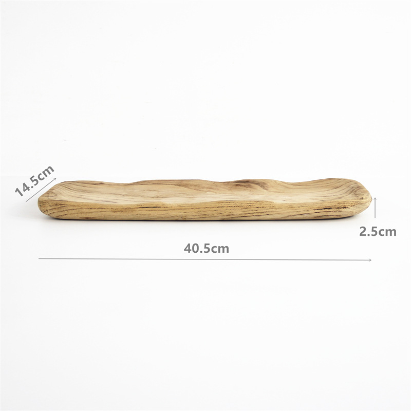 Ventas de la fábrica bandeja de madera hecha a mano decoración plato merienda plato de fruta B & B decoración de escritorio del hogar adornos