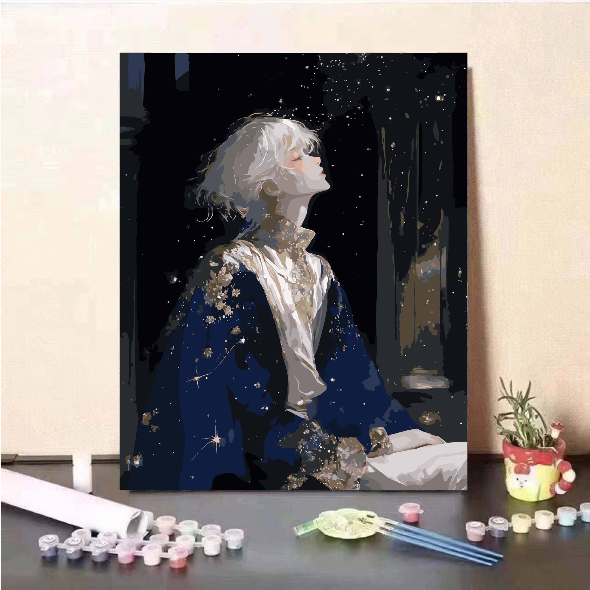 Princesa Príncipe DIY pintura al óleo digital dibujos animados curar grafitis pintura al óleo descompresión regalo dibujado a mano