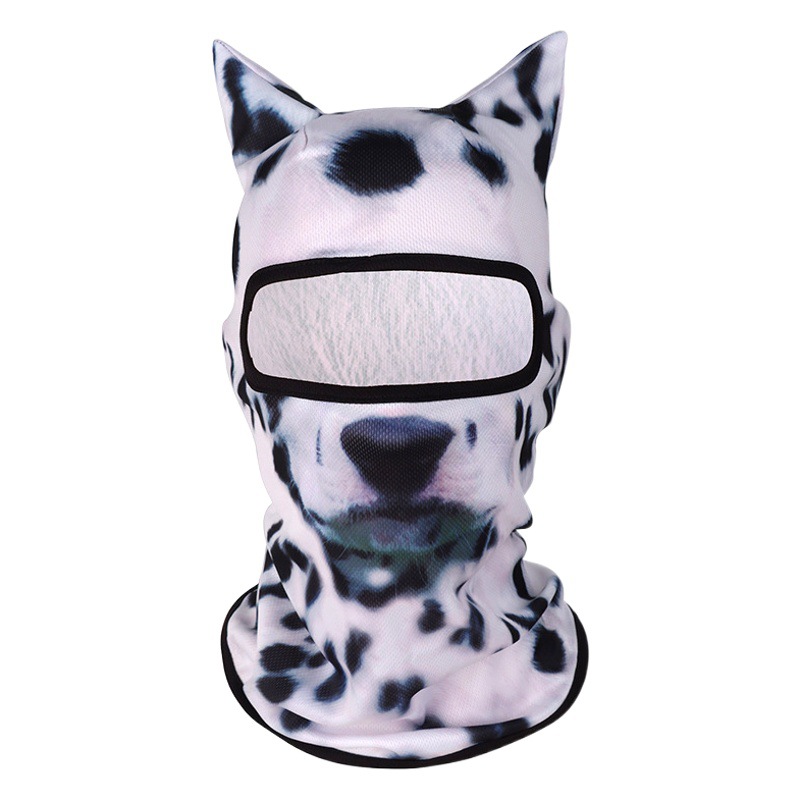 Máscara de protección solar para exteriores Patrón 3D Impresión digital Cubierta de cabeza de animal al por mayor Protección UV Cara Cubierta de conducción Gini