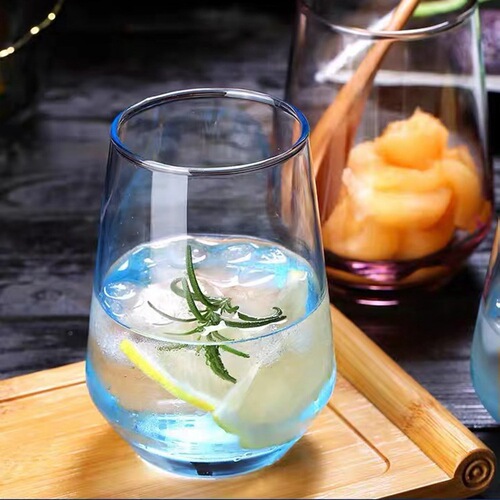 Green apple colored glass cup transparent cup tea cup milk cup juice cup hotel mouthwash cup blue purple cup