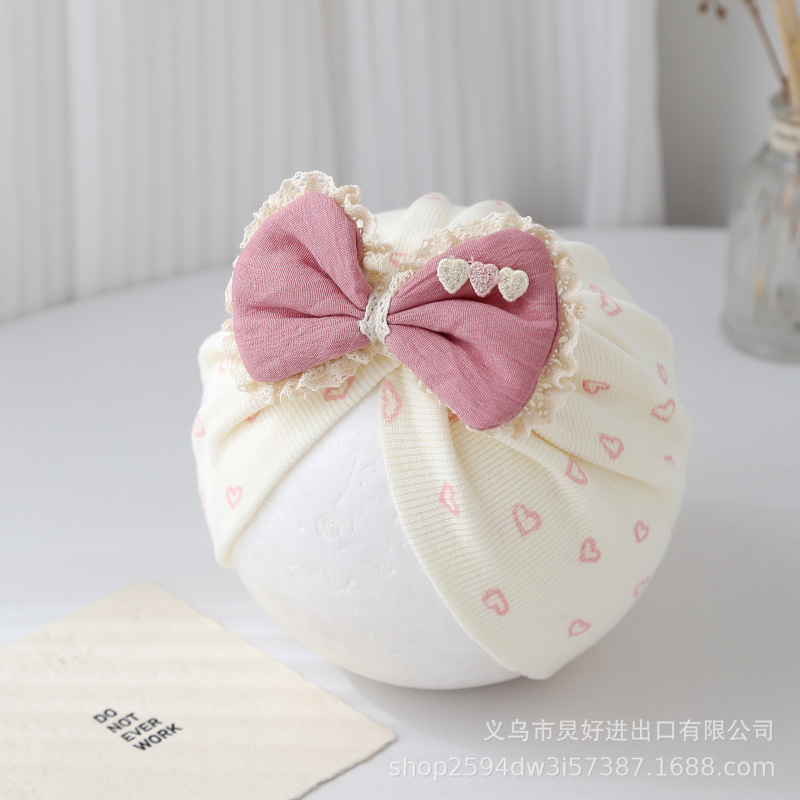 婴儿帽子春秋薄款印度帽男女宝宝可爱韩版胎帽新生儿护囟门帽睡帽|undefined