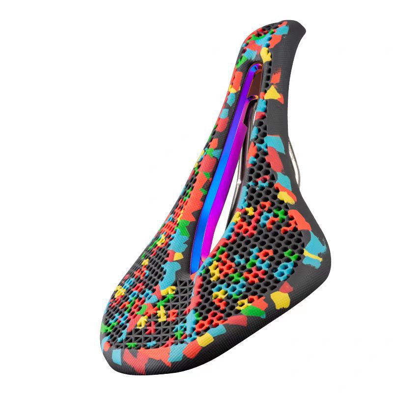 PROMEND cojín de bicicleta de montaña impresa en 3D abeja amortiguadora silla suave hueco bolsa de asiento de bicicleta transpirable