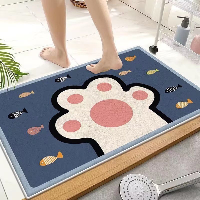 新しいアニメ浴室マットトイレの入り口マットはベルベットのように浴室の吸水足マット寝室のドアを厚くした|undefined