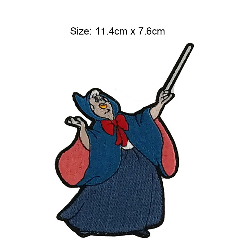 日本刺绣机制作 睡美人教母系列羽绒服牛仔衫补丁徽章布贴