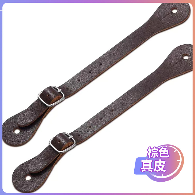 Cinturón de equitación ajustable Spurs cinturón ecuestre al aire libre equipo de caballero montar cuero Spurs tira de cuero al por mayor