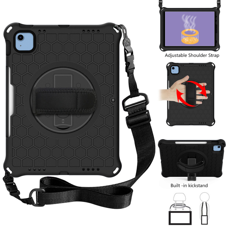 Suitable for Ipad11 Cartoon Eva Tablet Protective Case Air6 Rotating Portable Stand Mini Pen Slot Anti-Fall Shell