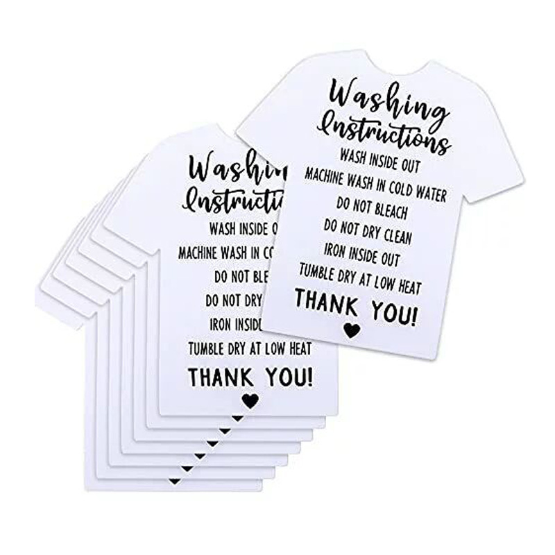 T恤洗涤护理保养说明卡Washing Instruction THANK YOU吊牌标签