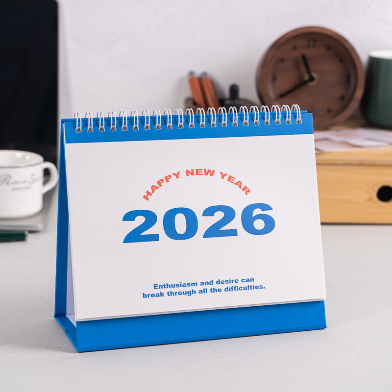 2026年クロスボーダーデスクカレンダーシンプルで新鮮でクリエイティブなデスクトップ装飾品プランチェックインメモ帳英語版カレンダー|undefined