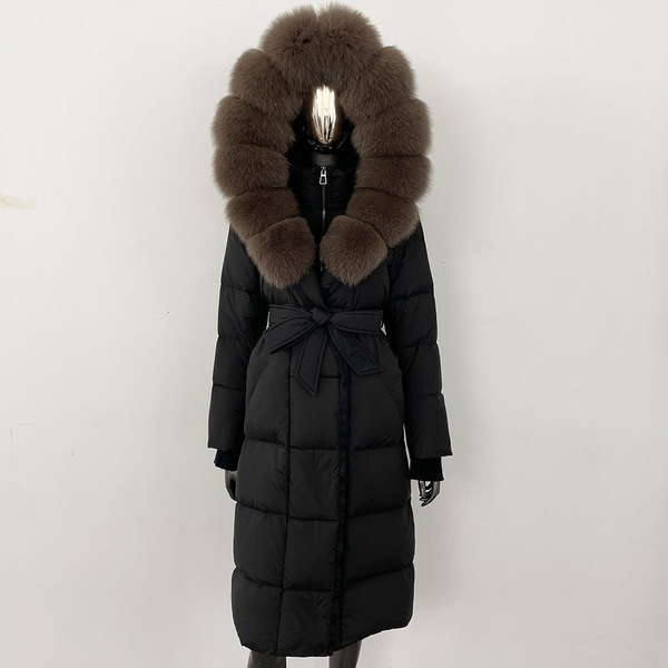 Winter fashionable long down jacket
