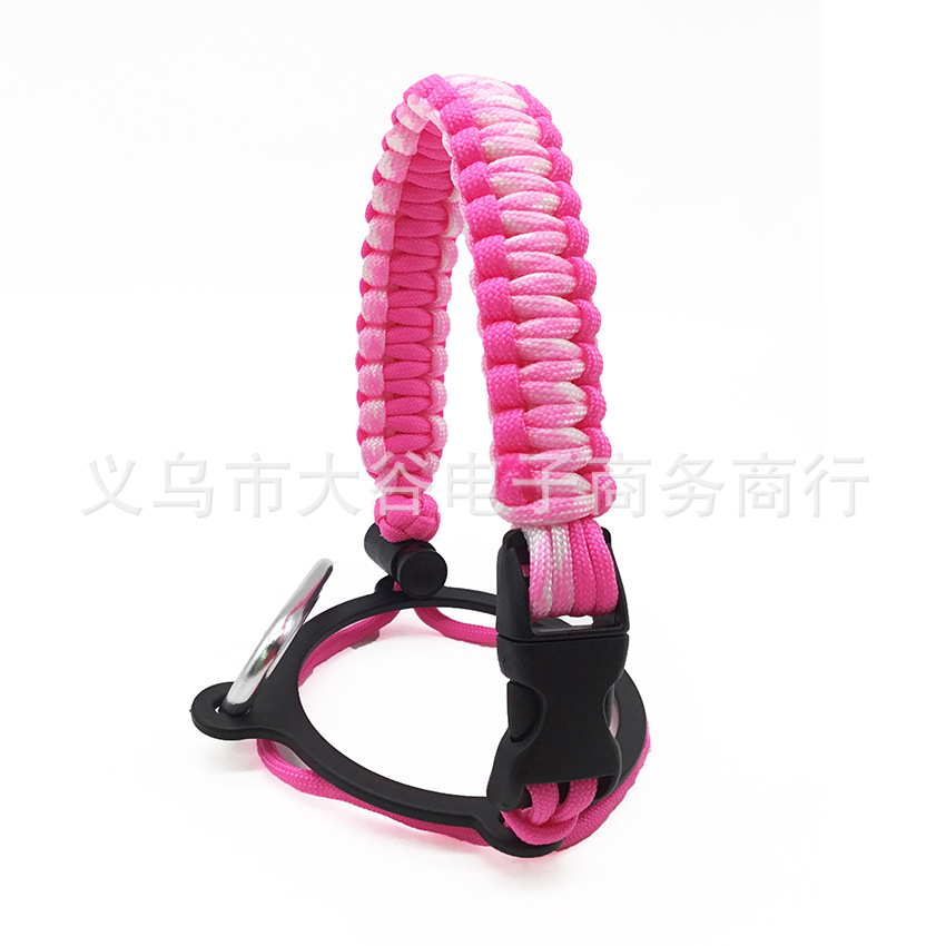 Amazon hidro frasco espacio olla llevar cuerda boca ancha taza de agua cuerda trenzada hervidor llevar cuerda portátil