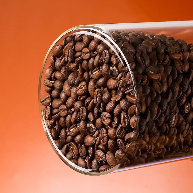 Alta borosilicona americana mango de madera tanque de almacenamiento de gran capacidad de cocina tanque de almacenamiento de granos de café multi-especificación sellado tanque de almacenamiento