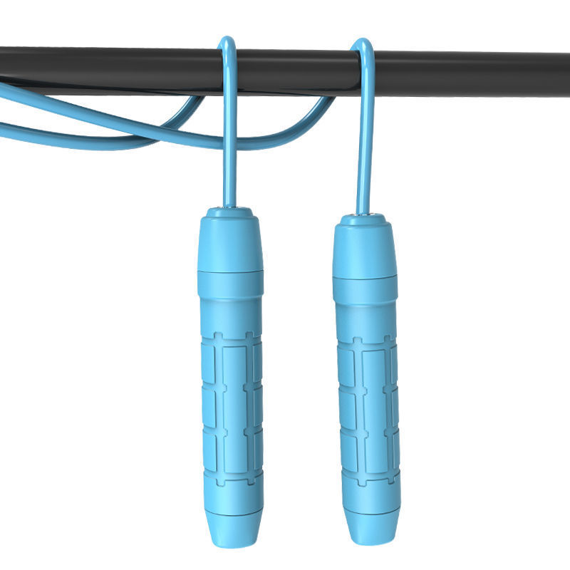 Cuerda de saltar con peso para quemar grasa del fabricante, para estudiantes y adultos, cuerda de velocidad para deportes y fitness, cuerda de saltar ajustable con rodamientos para uso transfronterizo.