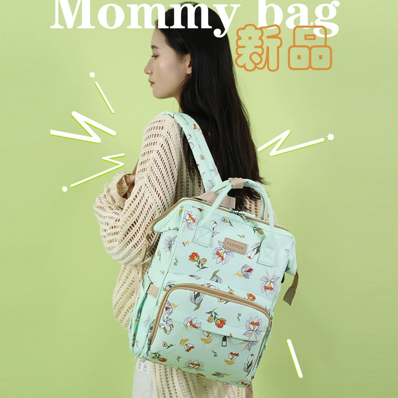 Сумка для мамы, многофункциональный рюкзак с принтом, большая вместительная сумка для матери и ребенка, сумка для хранения свежих продуктов, новая трансграничная сумка для мамы из ткани Оксфорд