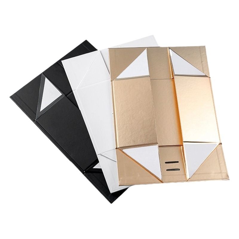 Amazon caliente venta plegable caja de regalo de una pieza arco caja de regalo color sólido Flip fiesta caja de regalo de fiesta