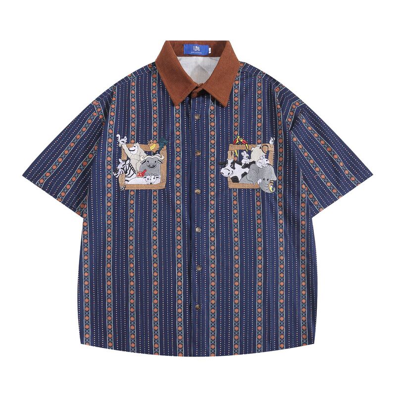 Japanese and Korean Style Relaxed High-End Plaid Short-Sleeve Shirt for Men and Women, Summer Trendy Brand Loose Casual Versatile Half-Sleeve Shirt Japanese and Korean Style Relaxed High-End Plaid Short-Sleeve Shirt for Men and Women, Summer Trendy Brand Loose Casual Versatile Half-Sleeve Shirt