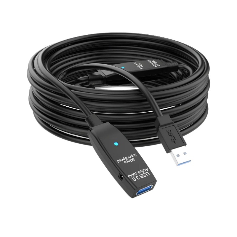 Cable de extensión usb3.0 15 metros macho a hembra con amplificador de señal tarjeta de red de video de computadora botón de mouse 30 metros más cable