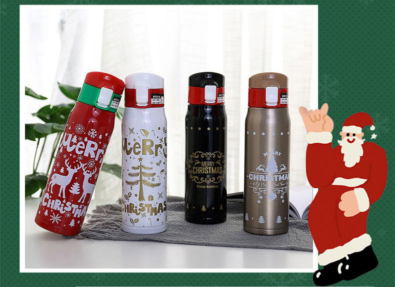 Navidad Moda Letra Acero Inoxidable Taza Termo 1 Pieza display picture 1