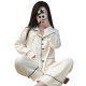 Pajamas Women's Spring and Autumn 100 Cotton Long-sleeved Korean Style Simple Loose Cotton Women's Home Suit
