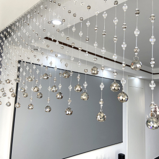 ⇞ New Crystal Bead Curtain Living Room Partition Curtain Luxury Bedroom Door Curtain Popular Wedding Bead Curtain No Punching Decorative Hanging