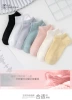 0393 Colored mesh women's boat socks