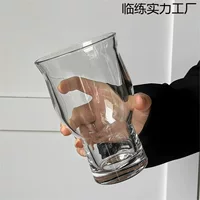 Модная стеклянная чашка с широким горлышком, чашка для сока в американском стиле, кофейная чашка, бокал для вина, пивной бокал, новая чашка для воды