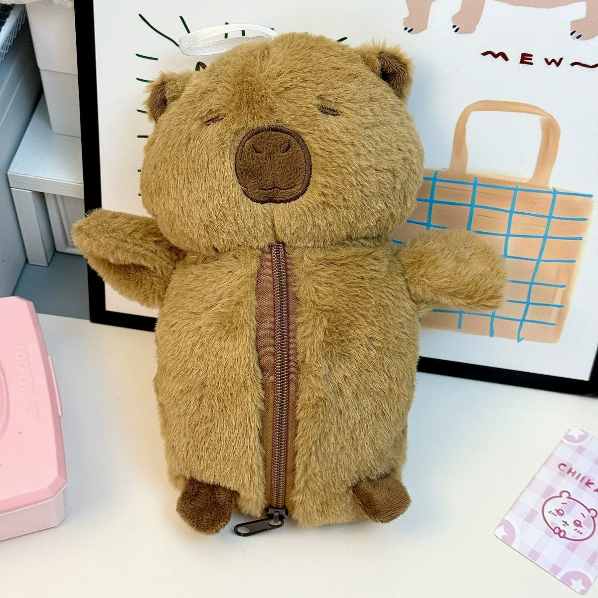 Мягкий пенал Brand Doll, вместительная мультяшная сумка-карандашница для школьников, плюш, 0,06 кг