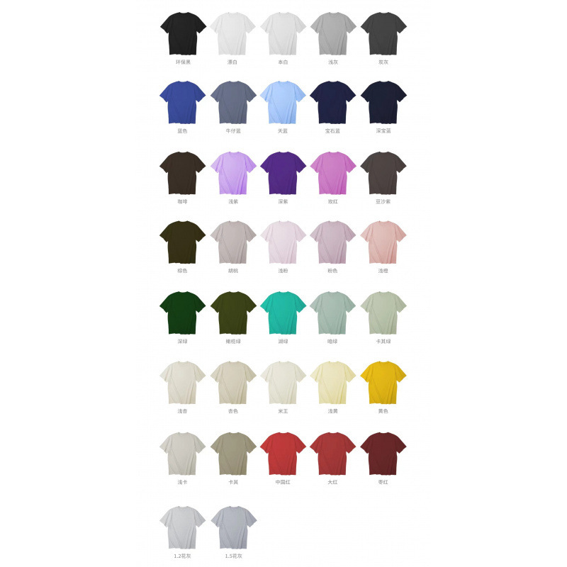 Foreign Trade American Korean Style 240g Trendy Brand 32-Count Double Yarn High-Quality Imitation 100% Full Combed Cotton Women's Short-Sleeved T-Shirt Batch