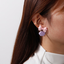 欧美跨境饰品新款时尚设计高级耳坠耳挂斑点蝴蝶结耳饰耳环饰品