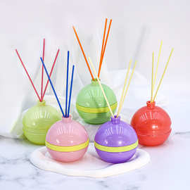 香薰瓶150ml现货粉色蓝色紫色彩色圆球创意款无火玻璃瓶空瓶子