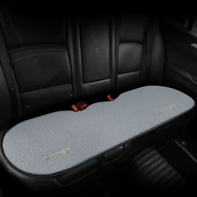 Wool pad, Seat Cushion, Short Plush Seat Pad - rear-bench-seat-elegant-grey