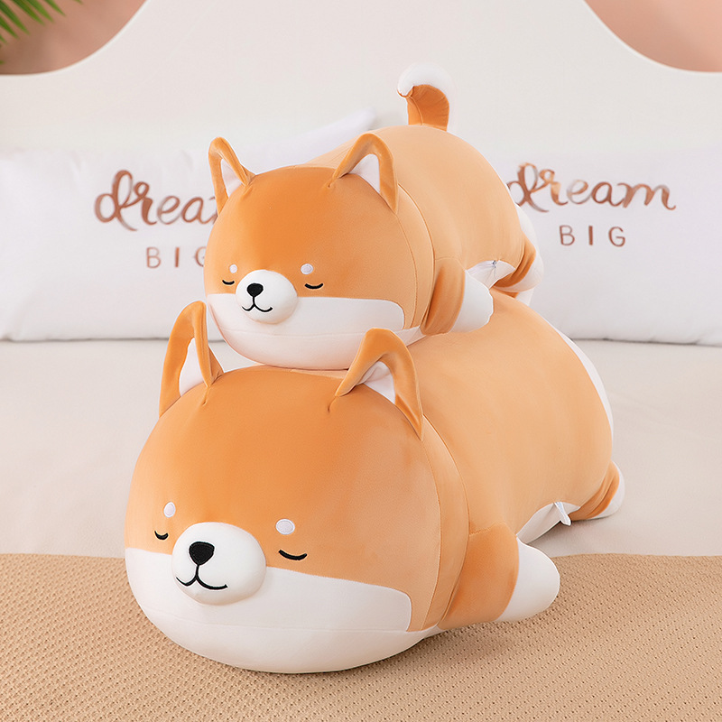 Cross-border Long Chai Dog Pillow Amazon Cylindrical Pillow Large Sleeping Doll Plush Toy Doll Wholesale