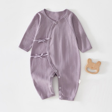 新生婴儿衣服春夏薄款纯棉初生宝宝连体衣哈衣爬服和尚服空调服52