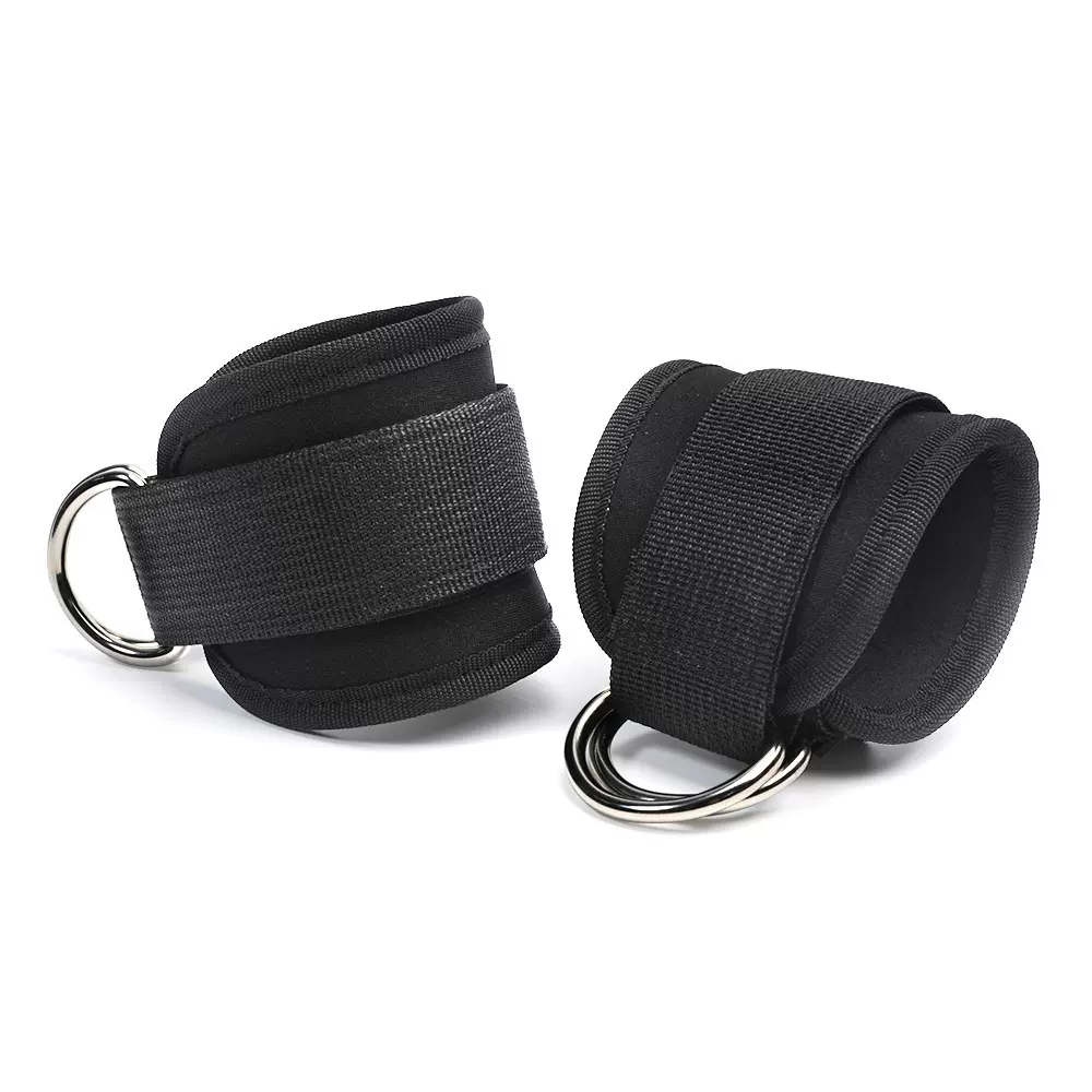 龙门架健身脚踝扣运动健身训练配件肌肉健身腿部扣D脚踝力量脚环