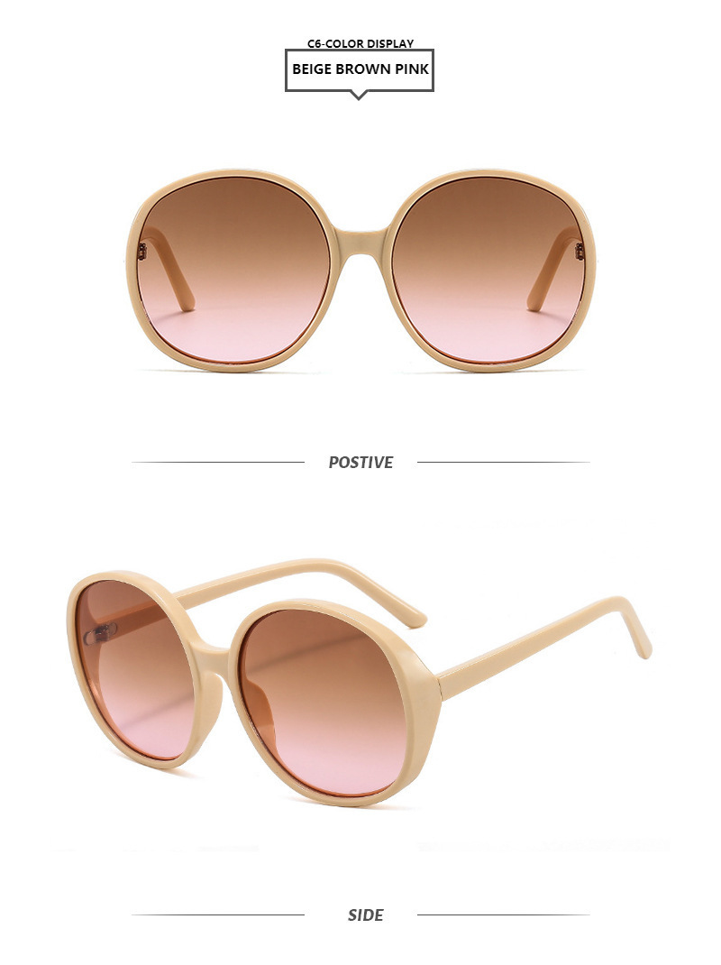Oversized Round Sunglasses For Men And Women Uv Protection Fashion_voghion.com