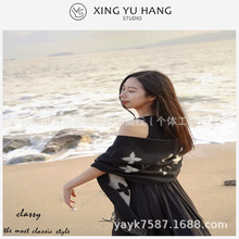 渐变明星同款围巾披肩女秋冬保暖霍思燕李小璐同款老花围巾羊绒