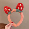 Demi-season cute three dimensional strawberry, headband to go out for face washing, hair accessory, internet celebrity, Korean style