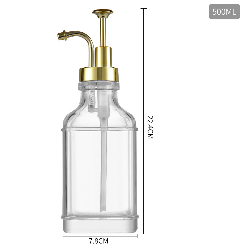 Amazon 16oz dispensador de jarabe de café botella de jarabe de té de leche cuadrado vidrio transparente dispensador de jabón botella dividida