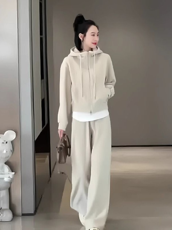 欧货大码秋季休闲运动套装女2025新款洋气减龄显瘦卫衣两件套胖mm|undefined