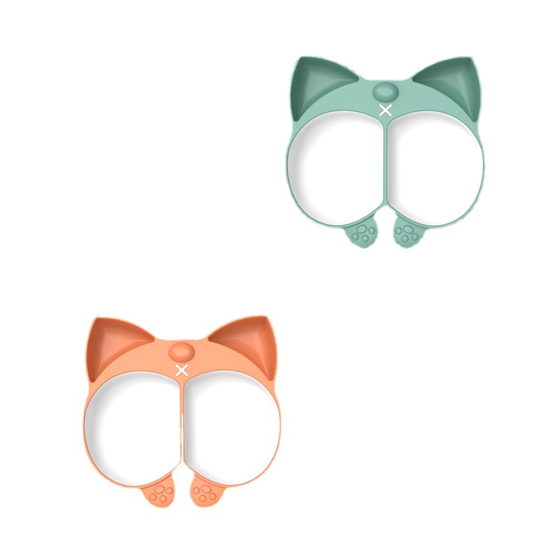 儿童餐盘学吃饭宝宝辅食碗婴儿硅胶分格盘吸盘式卡通可爱防摔餐具