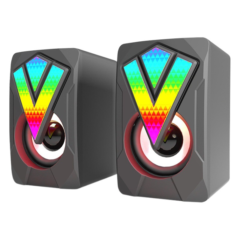 Nuevo altavoz USB luminoso para computadora, portátil, multimedia, mini subwoofer