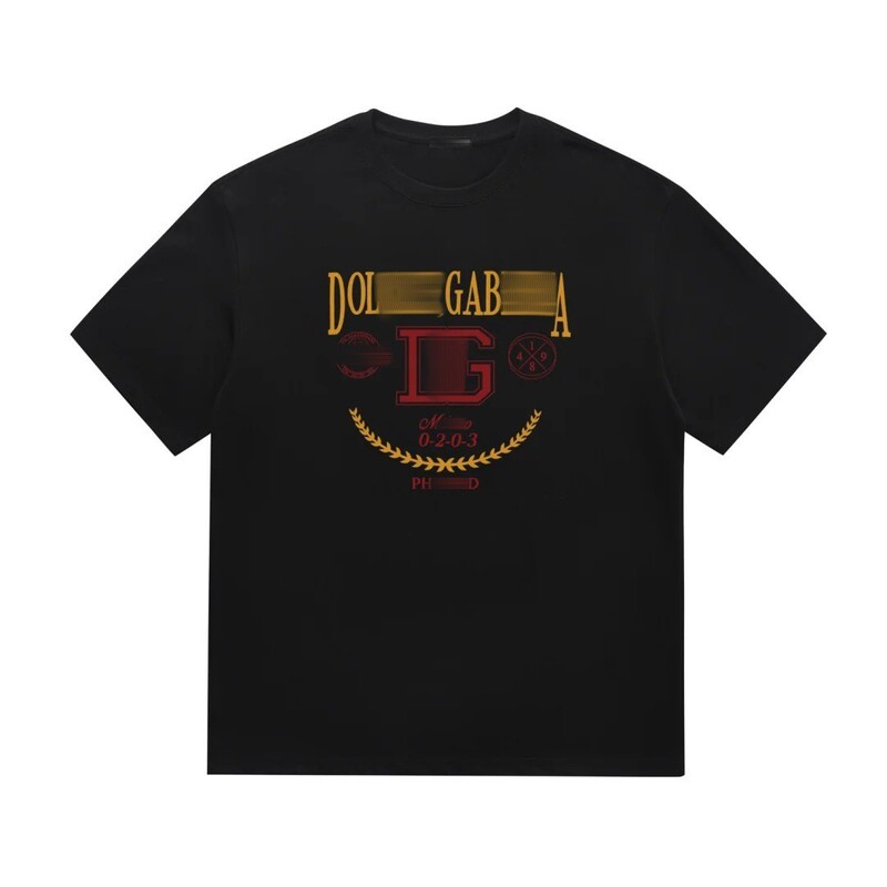 D Dujia G 夏新作人気プリントヨーロッパ通気性ラウンドネックカジュアル万能トレンドブランドトップス Tシャツ半袖メンズ|undefined